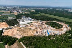 FAIR-Baustelle aus der Luft, Mai 2020 Foto: D. Fehrenz/GSI/FAIR