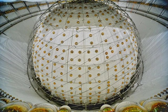 Der JUNO-Detektor von außen betrachtet Der JUNO-Detektor von außen betrachtet