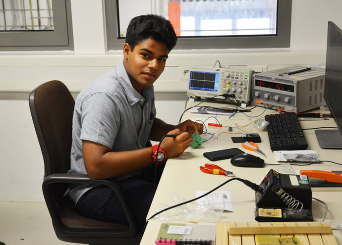 At the GSI Detector Lab (Aditya)